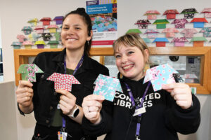 Connected Libraries fold for a cause during Homelessness Week
