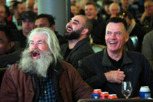 The blokes go wild