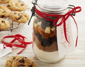 Christmas cookie gift jars