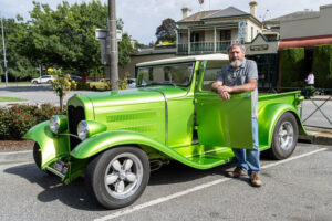 Hot Rods and classics line High Street