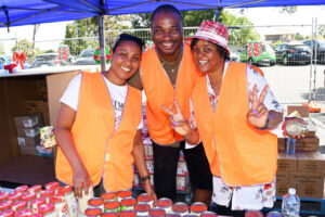 Families feast on festive freebies