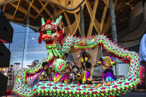 Dragons, lions, and drums at Bunjil Place Year of the Horse celebration