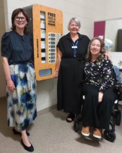 Minister visits for vital and free service to address period poverty