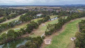 Final putt at Cranbourne Golf Course